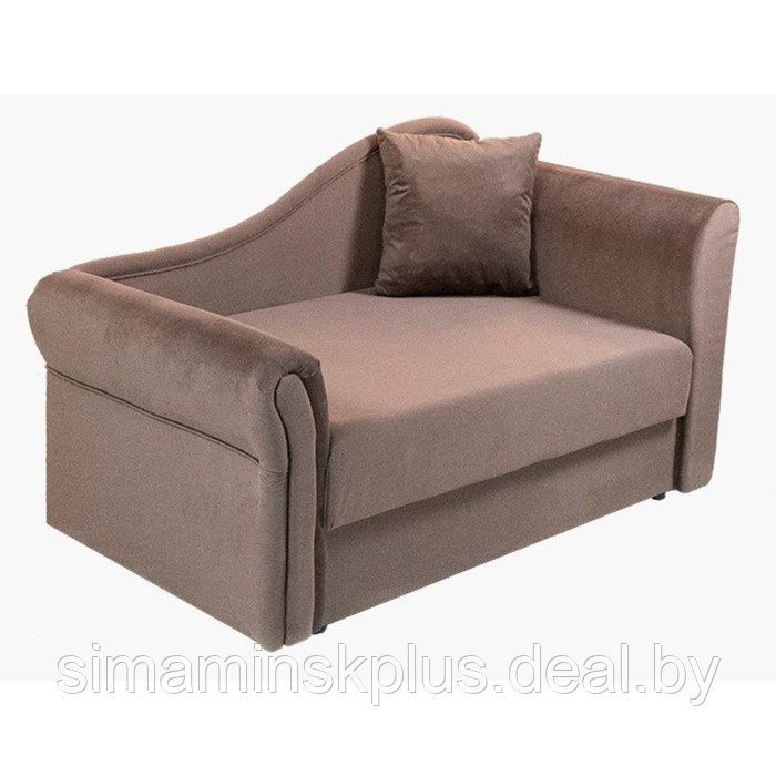 Детский диван №2, механизм еврокнижка, велюр, цвет коричневый - фото 2 - id-p179490407