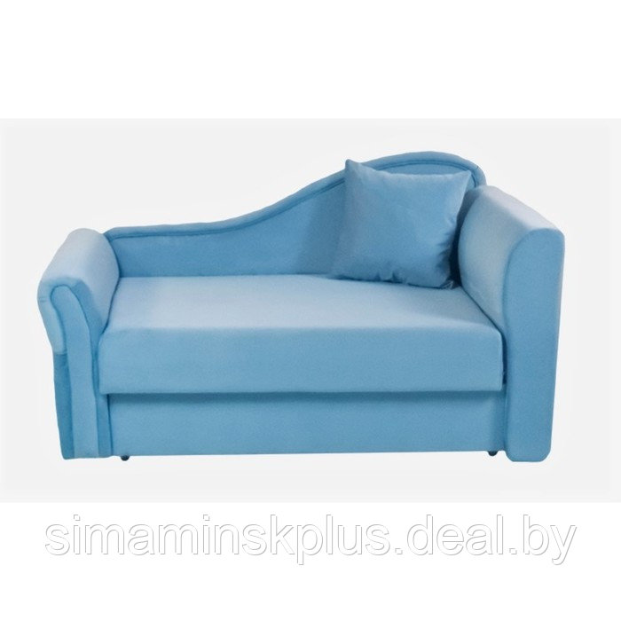 Детский диван №2, механизм еврокнижка, велюр, цвет синий - фото 1 - id-p179490409