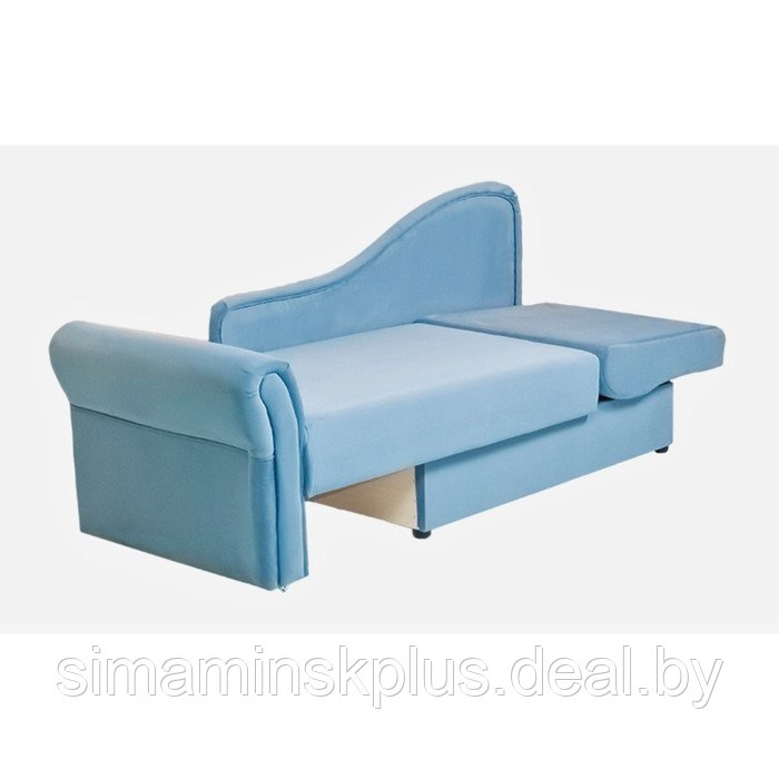 Детский диван №2, механизм еврокнижка, велюр, цвет синий - фото 3 - id-p179490409