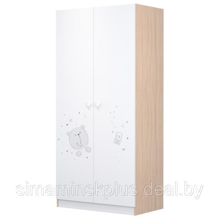 Шкаф French, двухсекционный, 190х89,8х50 см, цвет белый/дуб пастельный - фото 1 - id-p179490450
