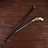 Сувенирное изделие Трость с револьвером, клинок 30см, фото 2