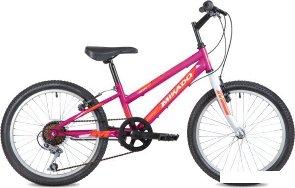 Детский велосипед Mikado Vida Kid 20 2022 (оранжевый/филетовый), фото 2