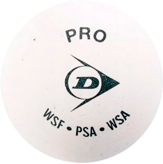 Мяч Dunlop White Pro (1 желтая точка, 12 шт)