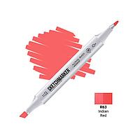 Маркер перманентный двусторонний "Sketchmarker", R63 красный индийский