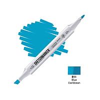 Маркер перманентный двусторонний "Sketchmarker", B11 синий карибский