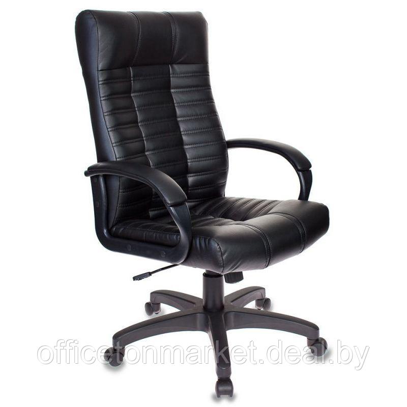 Кресло для руководителя "Бюрократ KB-10", кожзам, пластик, черный - фото 3 - id-p176009856