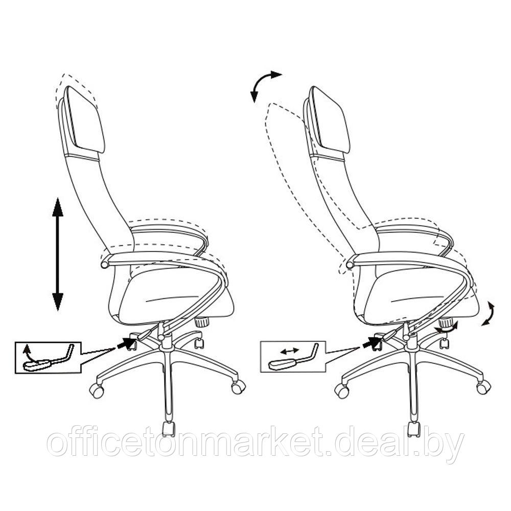 Кресло для руководителя "Бюрократ CH-608", экокожа, сетка, пластик, черный - фото 5 - id-p176009861