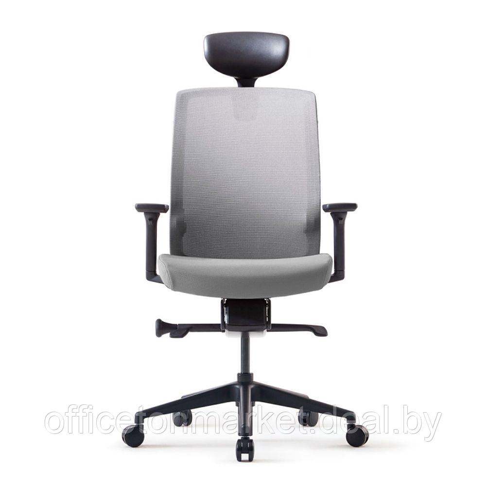 Кресло для руководителя Bestuhl "J1", сетка, ткань, пластик, серый - фото 2 - id-p165195289