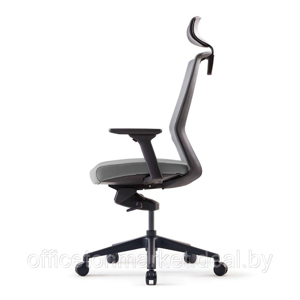 Кресло для руководителя Bestuhl "J1", сетка, ткань, пластик, серый - фото 3 - id-p165195289