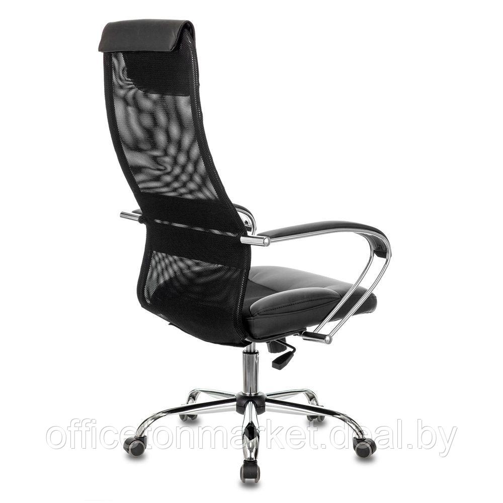 Кресло для руководителя Бюрократ "CH-608SL/BLACK", экокожа, сетка, ткань, сетка, металл, черный - фото 3 - id-p178283608