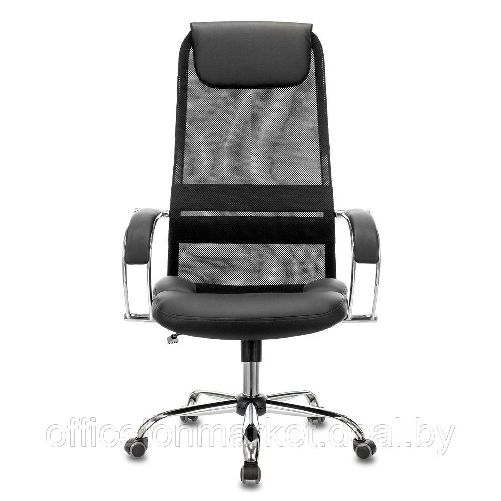 Кресло для руководителя Бюрократ "CH-608SL/BLACK", экокожа, сетка, ткань, сетка, металл, черный - фото 4 - id-p178283608