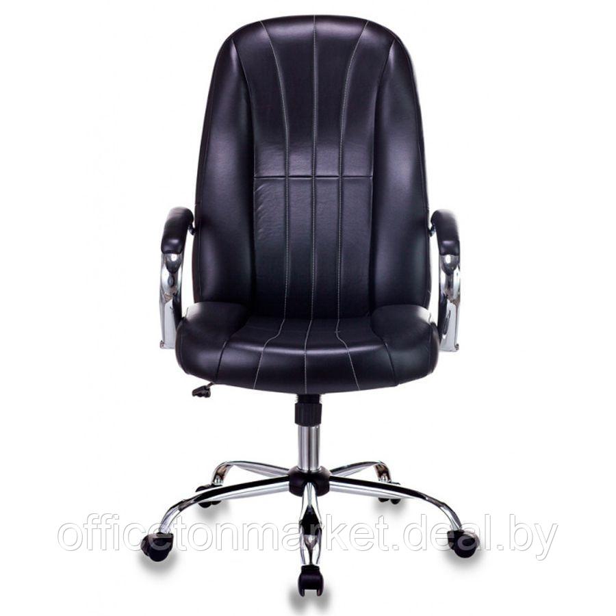 Кресло для руководителя Бюрократ T-898SL черный Leather Venge Black, эко.кожа, металл - фото 2 - id-p178283621