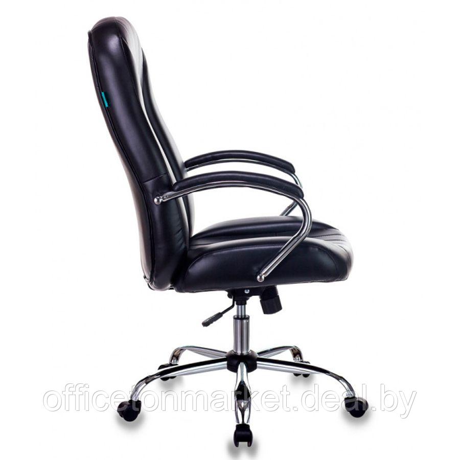 Кресло для руководителя Бюрократ T-898SL черный Leather Venge Black, эко.кожа, металл - фото 3 - id-p178283621