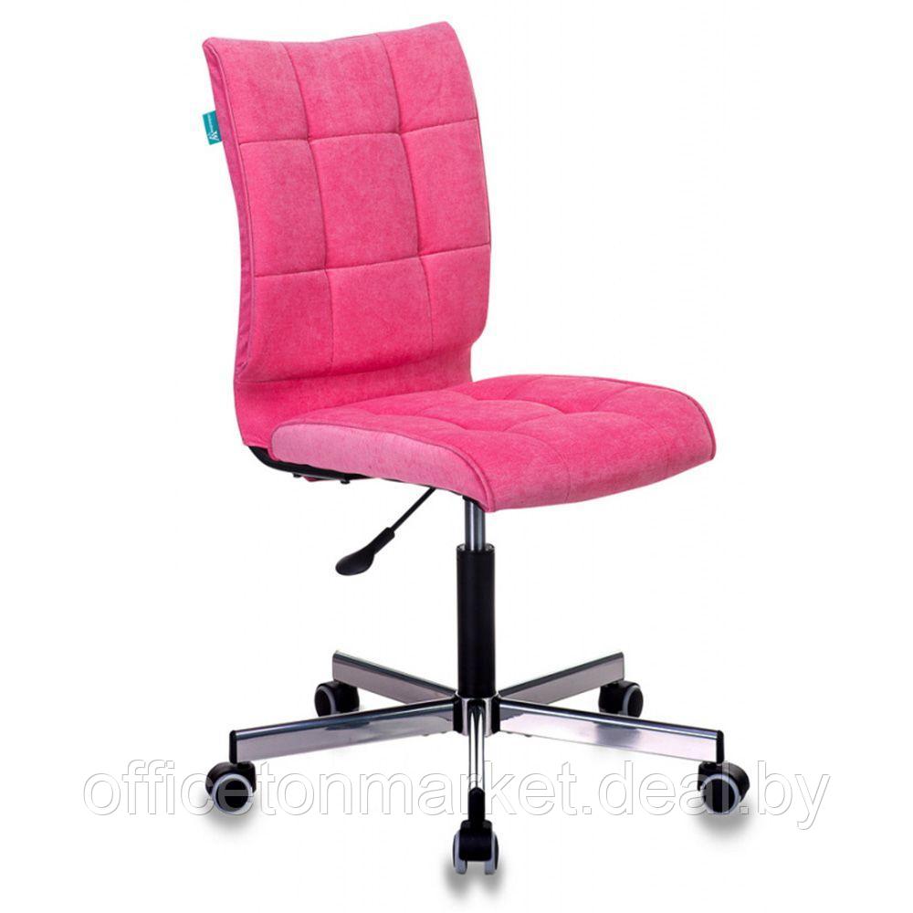 Кресло для персонала "Бюрократ СH-330M/VELV", ткань, металл, розовый - фото 1 - id-p179290997