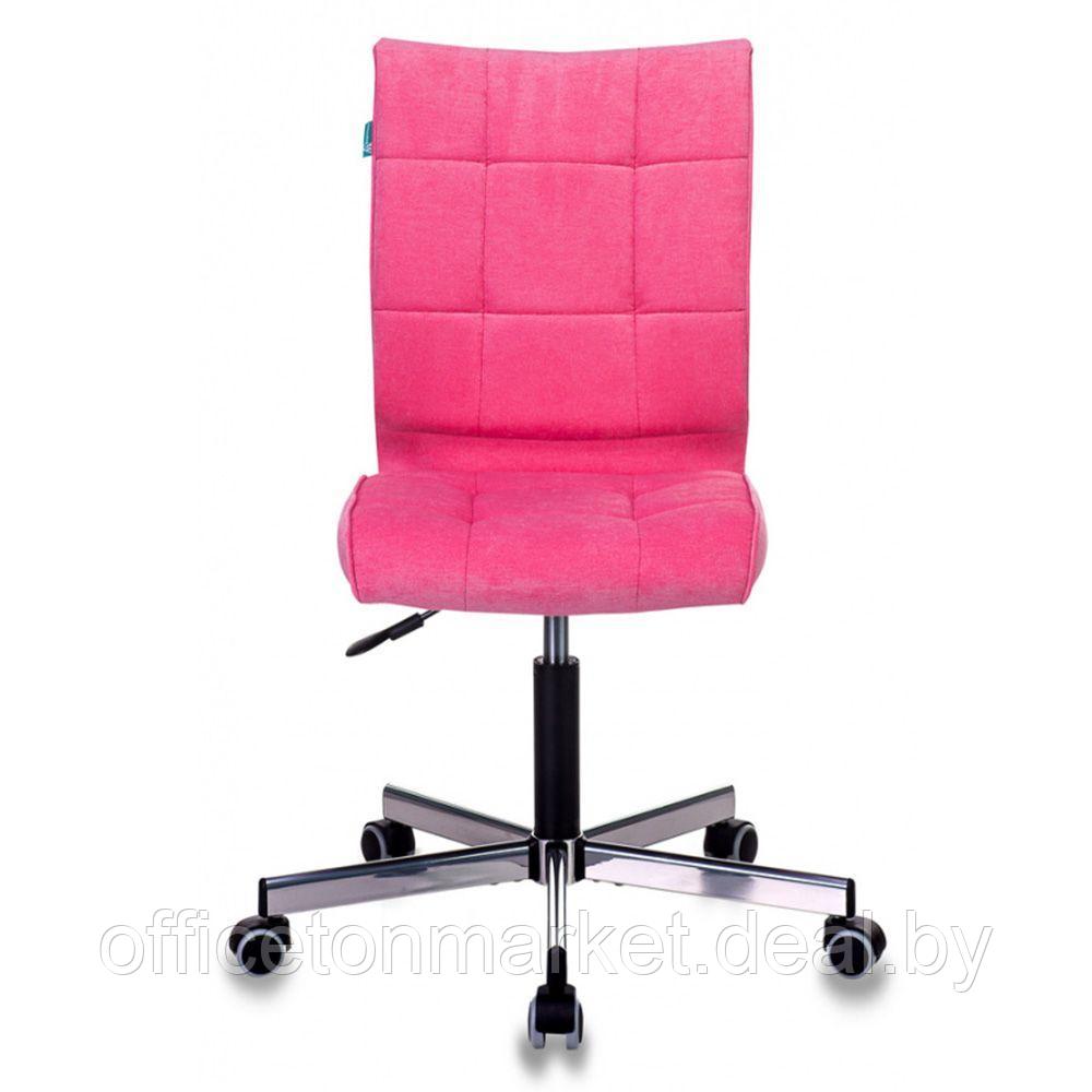 Кресло для персонала "Бюрократ СH-330M/VELV", ткань, металл, розовый - фото 2 - id-p179290997