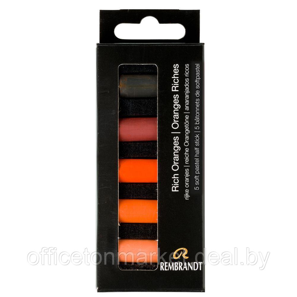 Набор мягкой пастели "Rembrandt Half Pastel", 5 цветов, насыщенные оранжевые - фото 1 - id-p146392152