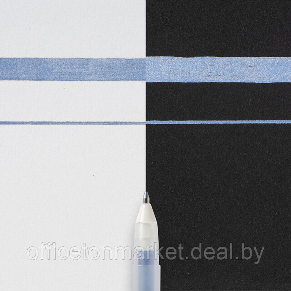 Ручка гелевая "Gelly Roll Metallic", 1.0 мм, прозрачный, стерж. синий - фото 2 - id-p137133714