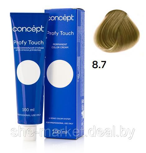 Стойкая крем-краска д/волос Profy Touch 8.7, 100 мл. (Concept) - фото 1 - id-p179500732