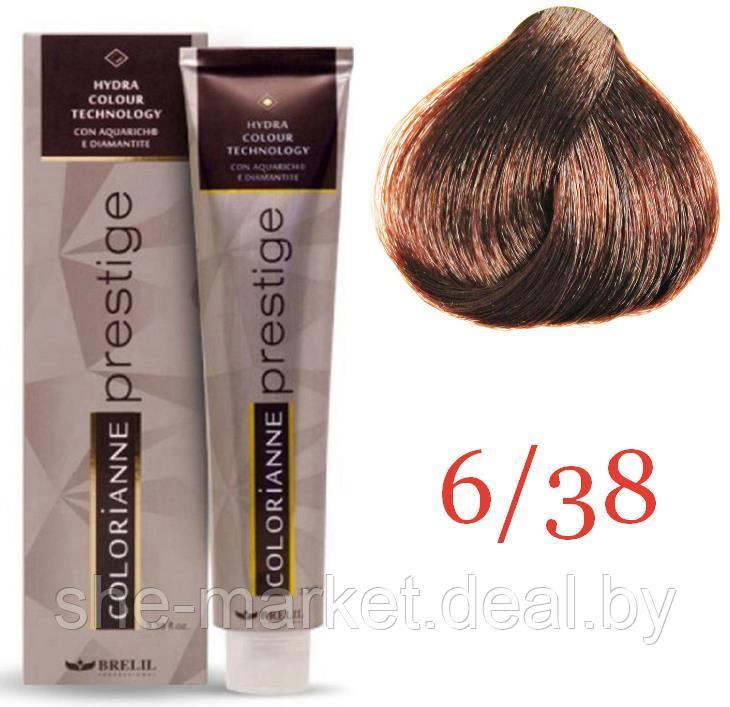 Крем краска для волос Colorianne Prestige ТОН - 6/38 Темный шоколадный блонд, 100мл (Brelil Professional) - фото 1 - id-p179500964