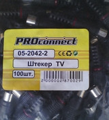 Штекер ТВ пластик зажимной без пайки - фото 3 - id-p1714616