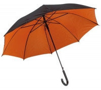 Зонт-автомат Doubly черно-оранжевый. Для нанесения логотипа