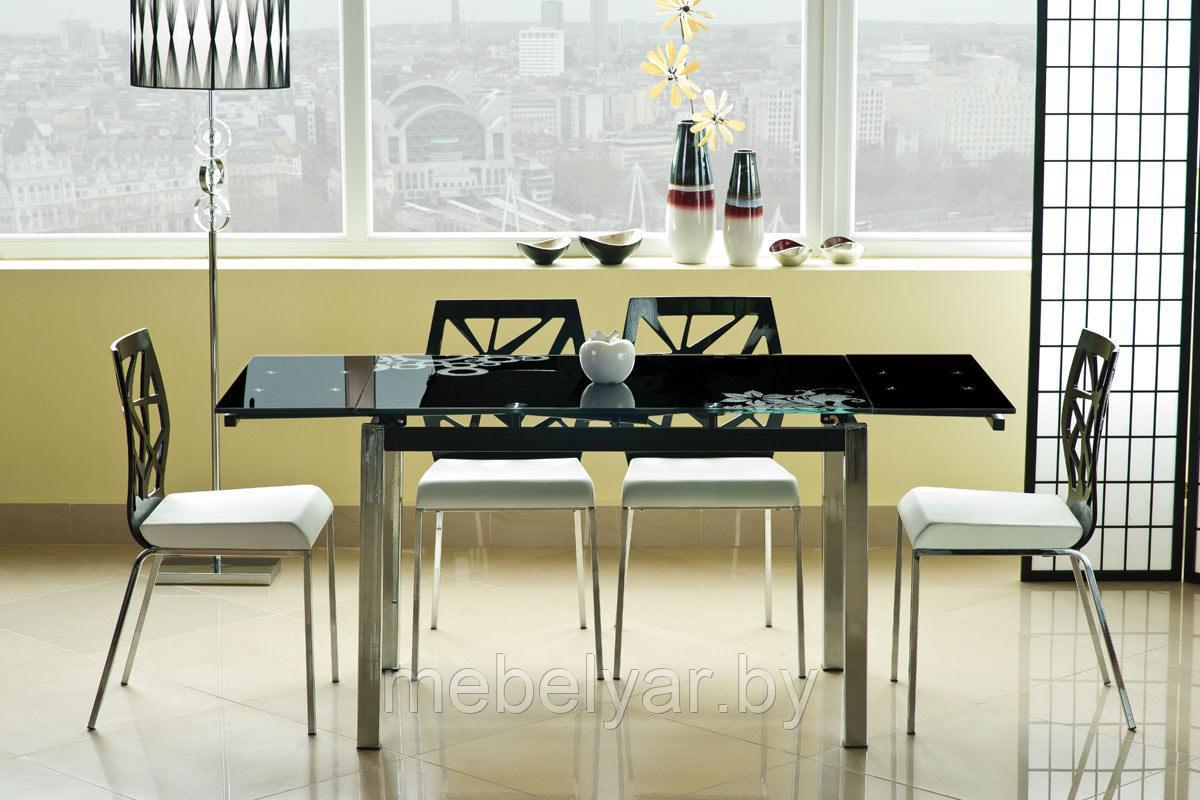 Стол обеденный SIGNAL GD017 черный/хром