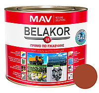 Грунт-эмаль по ржавчине Belakor 15 3 в 1 красно-коричневая матовая 2,4 л