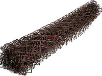 Сетка стальная Рабица в ПВХ коричневая 1,5х10м, ячейка 55мм, проволока 2,4мм