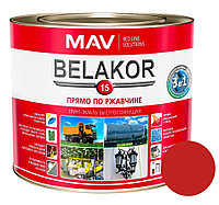 Грунт-эмаль по ржавчине Belakor 15 3 в 1 RAL 3000 красная матовая 1,0 л