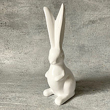 Фигурка Кролик-заяц белый с длинными ушами большой