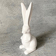 Фигурка Кролик-заяц белый с длинными ушами малый