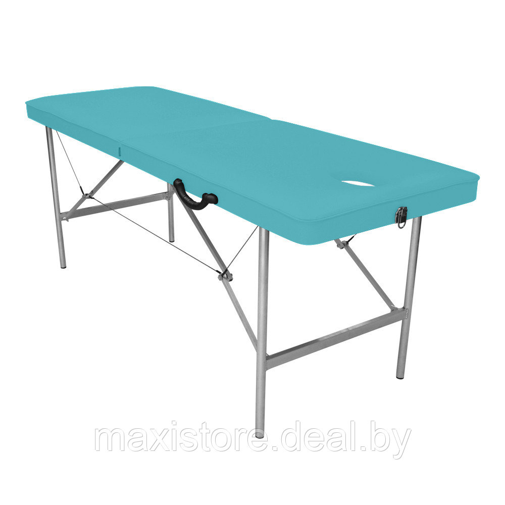 Массажный стол Mass-stol 180х60х70 см (бирюзовый) + подушка - фото 1 - id-p179507810