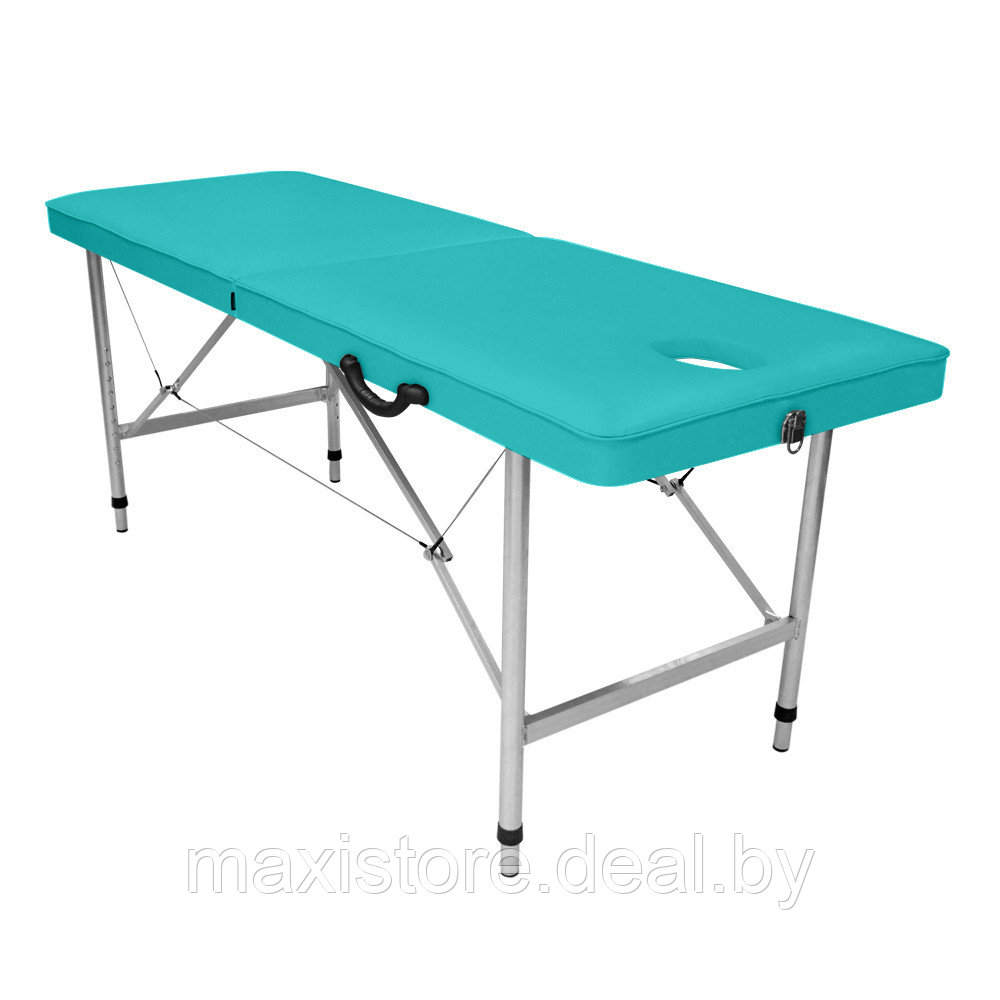 Массажный стол Mass-stol 180х60хРВ см (бирюзовый) + подушка - фото 1 - id-p179507830
