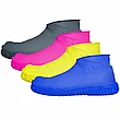 Силиконовые защитные чехлы для обуви от дождя и грязи с подошвой L (черный), фото 2
