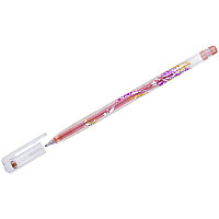Ручка гелевая Crown "Glitter Metal Jell" (1,0мм, с блестками) (оранжевая)