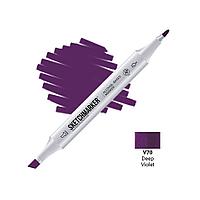 Маркер перманентный двусторонний "Sketchmarker", V70 фиолетовый темный