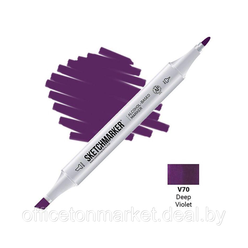 Маркер перманентный двусторонний "Sketchmarker", V70 фиолетовый темный - фото 1 - id-p178285159