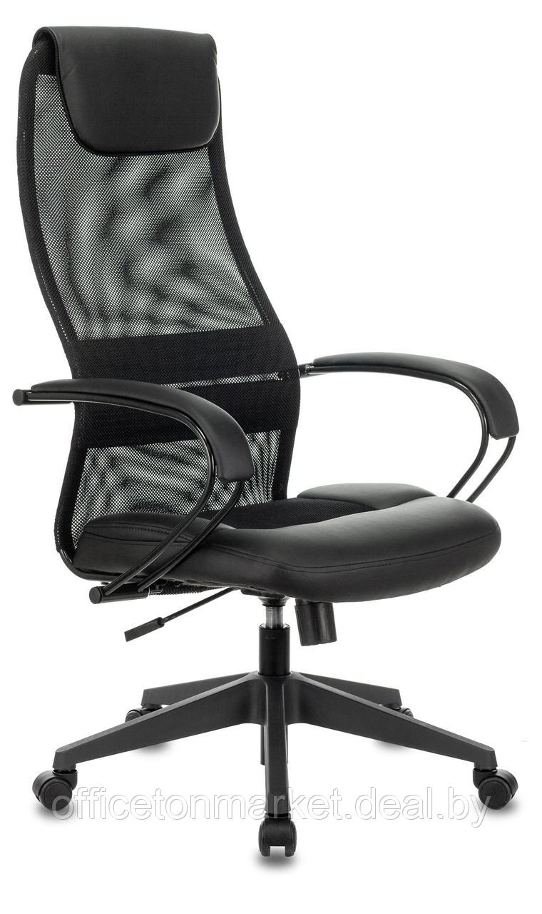Кресло для руководителя "Бюрократ CH-608", экокожа, сетка, пластик, черный - фото 1 - id-p176009861