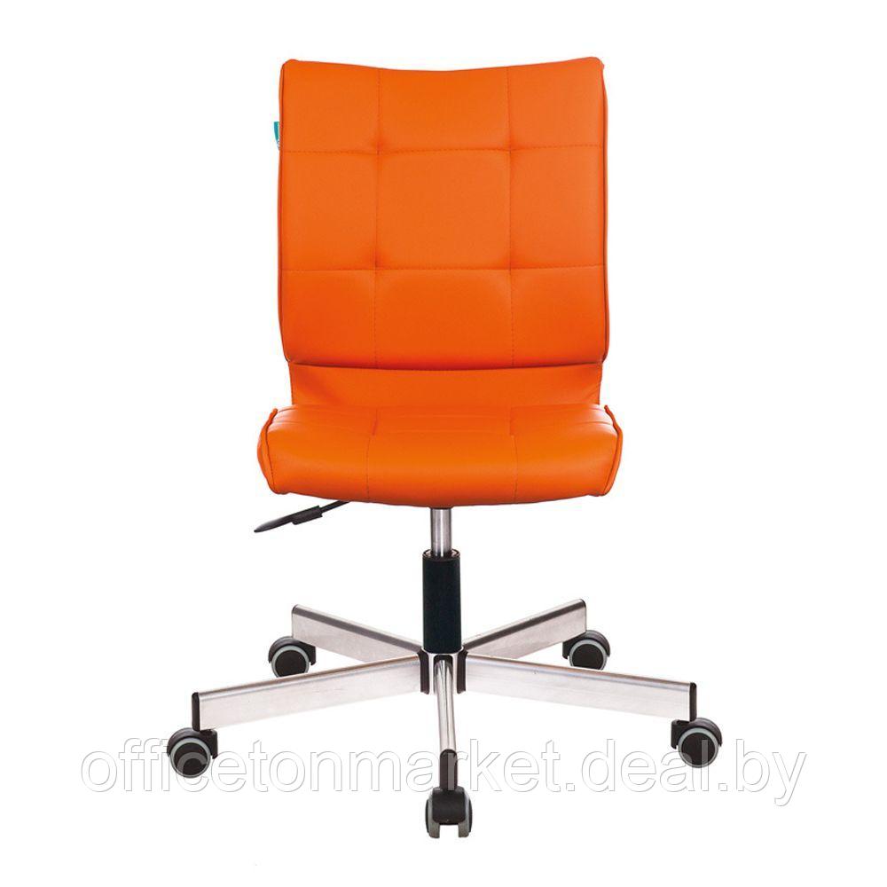 Кресло для персонала "Бюрократ CH-330M", экокожа, металл, оранжевый - фото 2 - id-p178283625