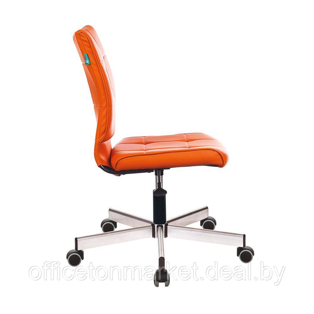 Кресло для персонала "Бюрократ CH-330M", экокожа, металл, оранжевый - фото 3 - id-p178283625