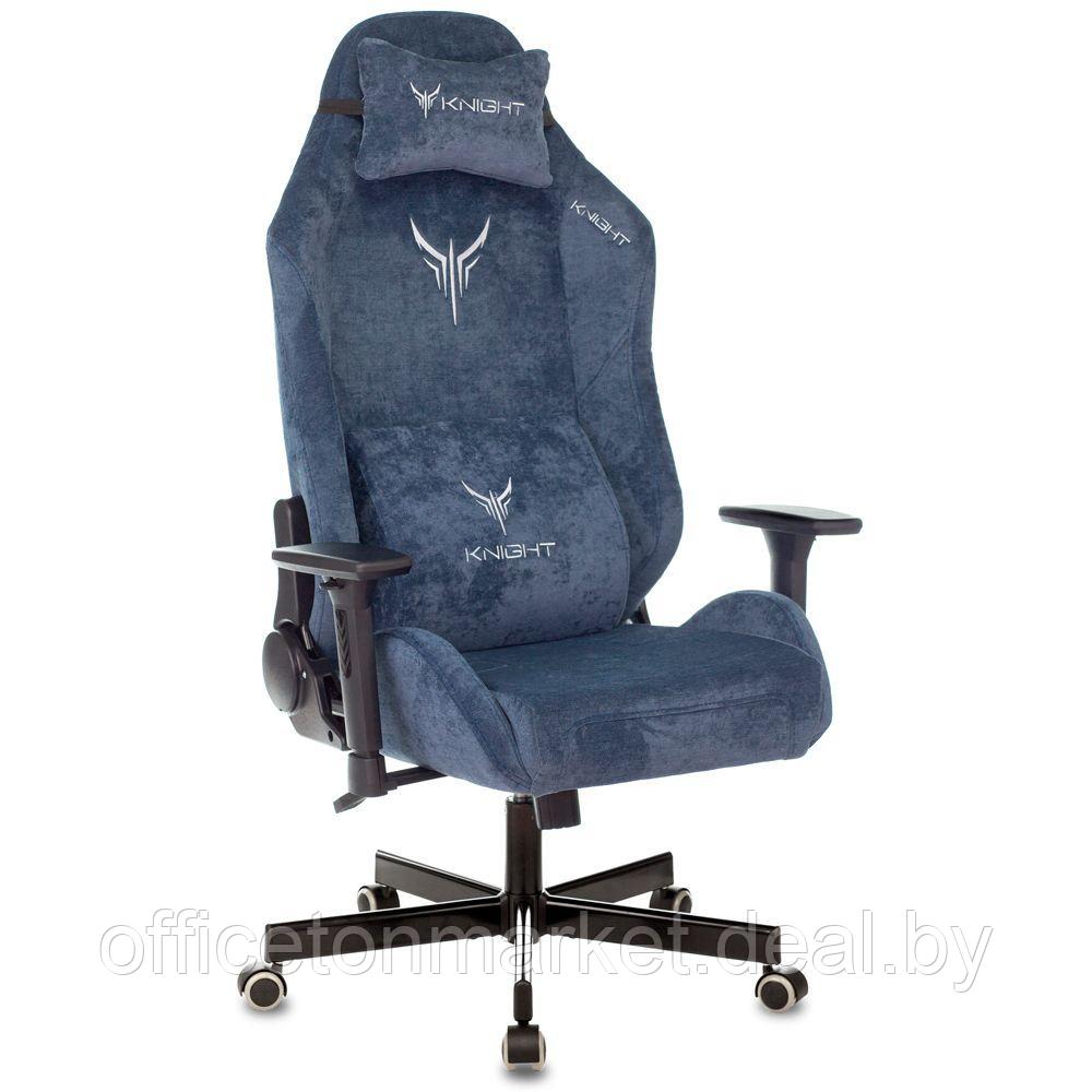 Кресло игровое Бюрократ "VIKING KNIGHT N1 Fabric", ткань, металл, синий - фото 1 - id-p172829090