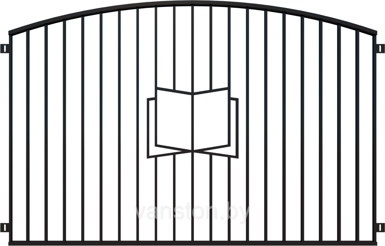 Забор металлический "Книга", тип 15