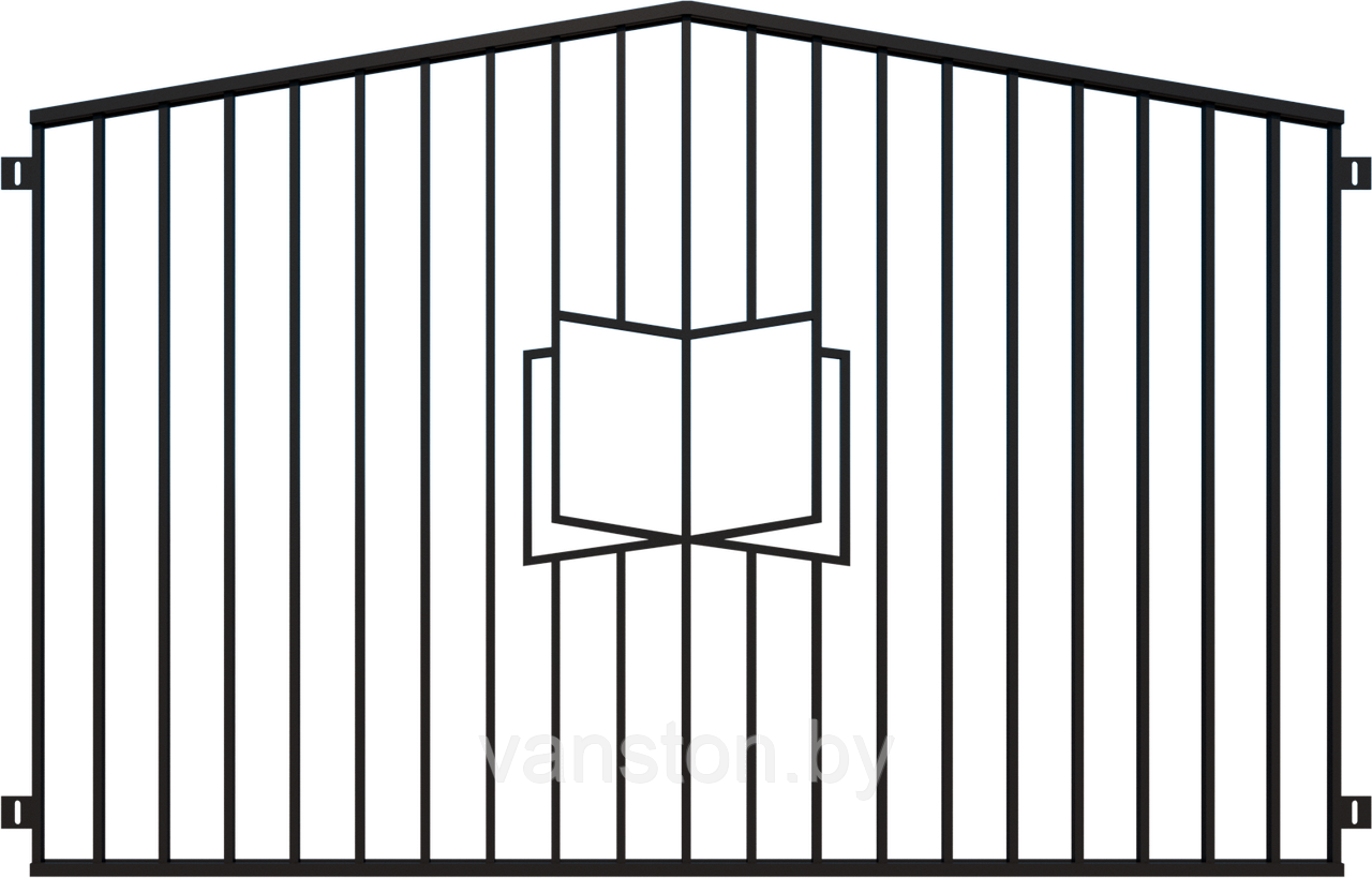 Забор металлический "Книга", тип 18