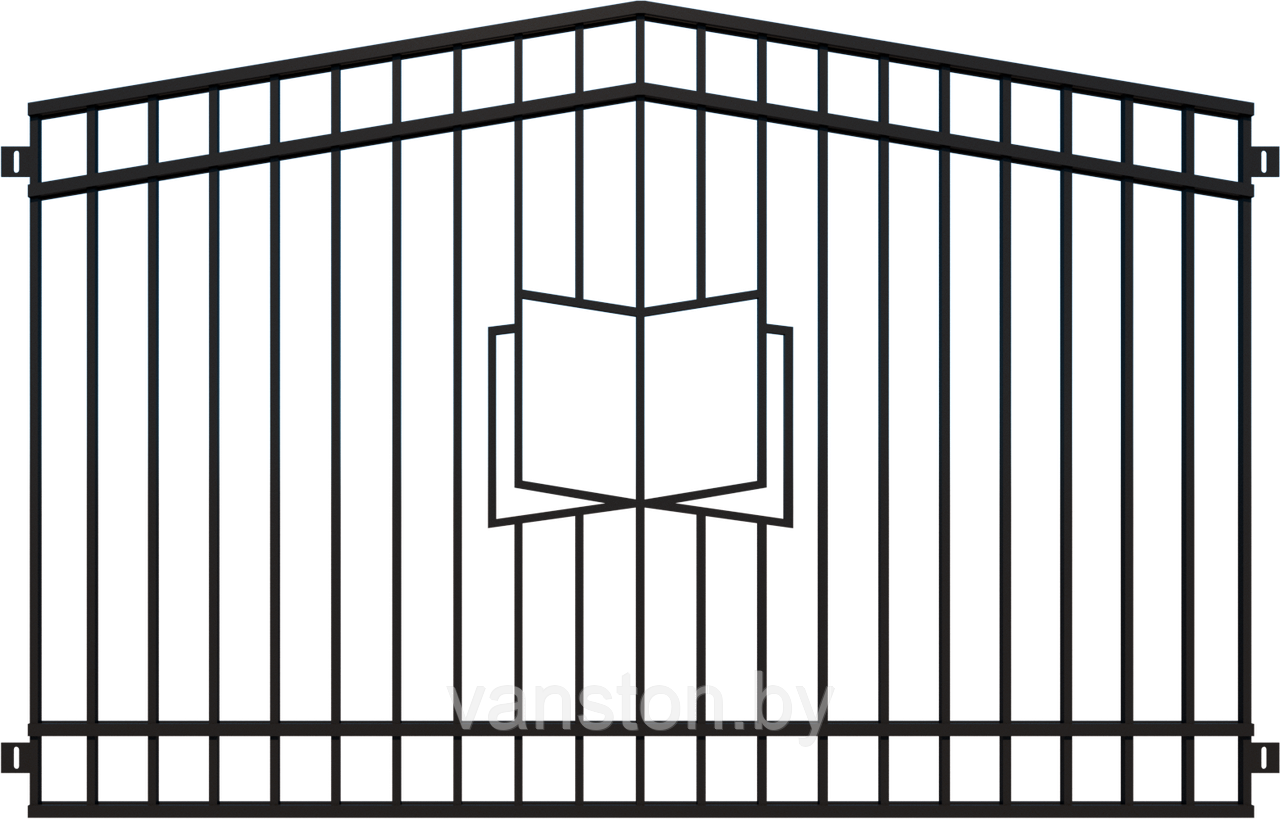 Забор металлический "Книга", тип 20