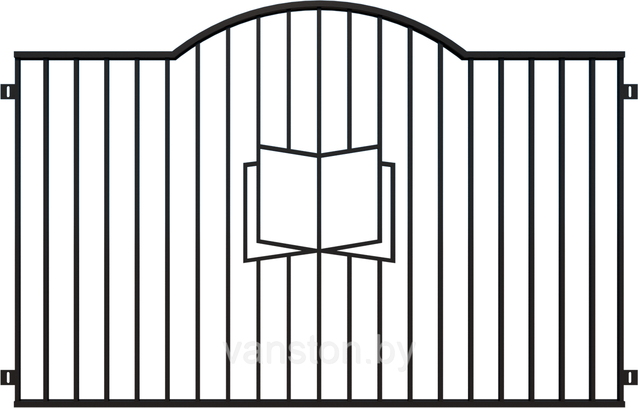 Забор металлический "Книга", тип 21