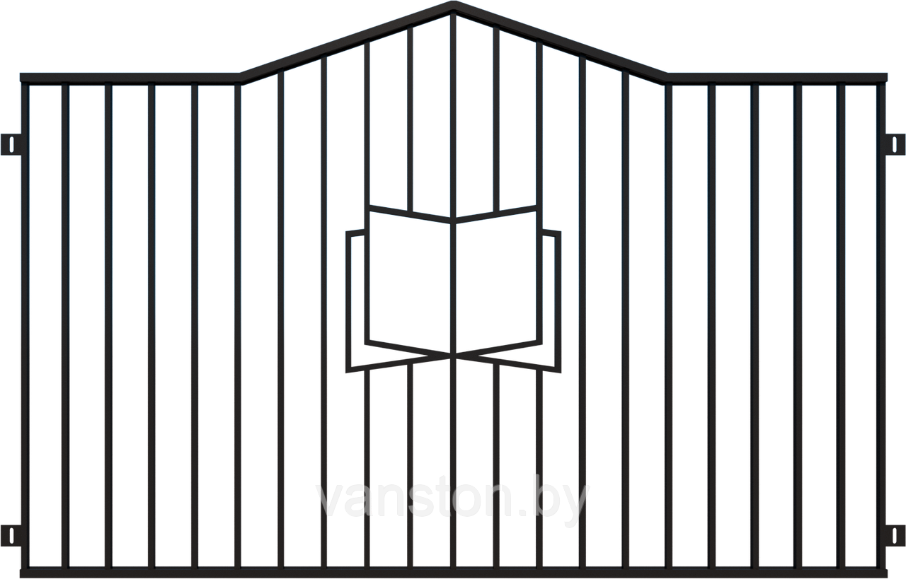 Забор металлический "Книга", тип 24