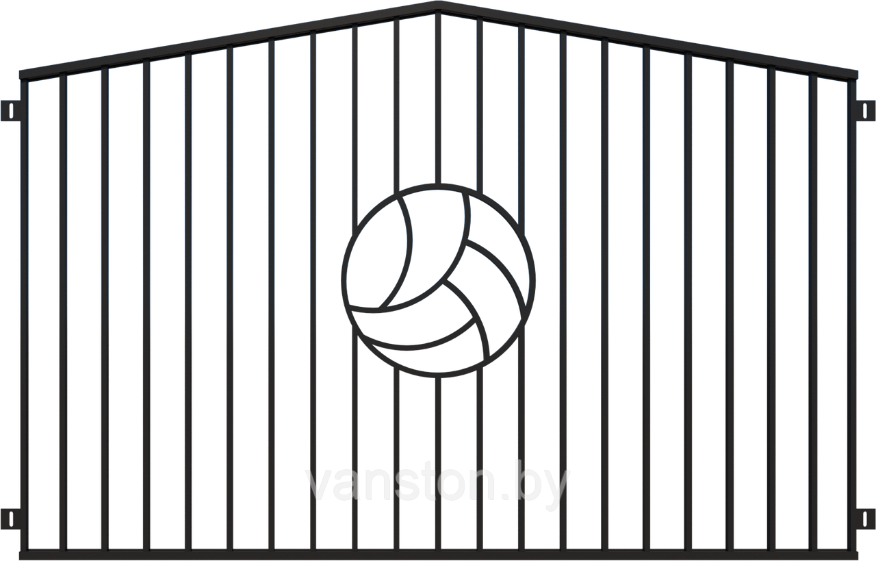 Забор металлический "Мяч", тип 18 - фото 1 - id-p179519030