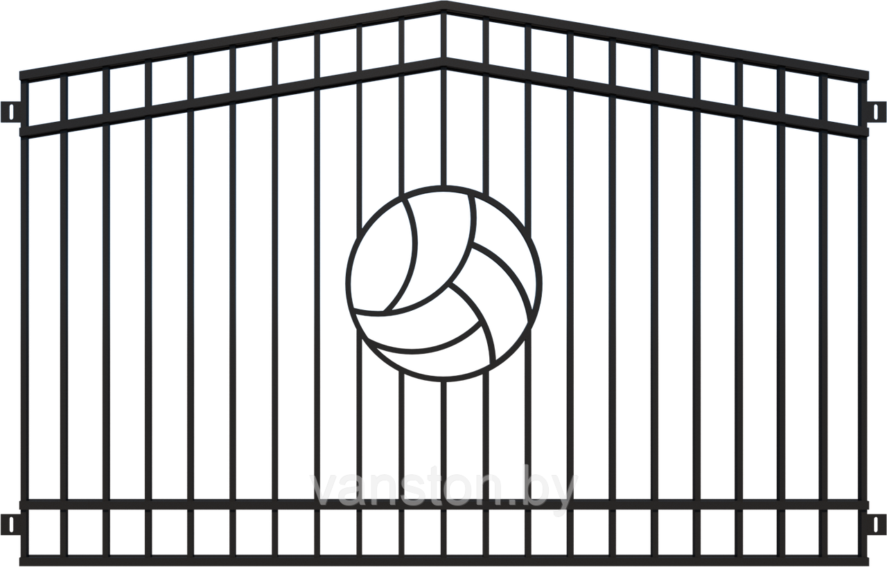 Забор металлический "Мяч", тип 20