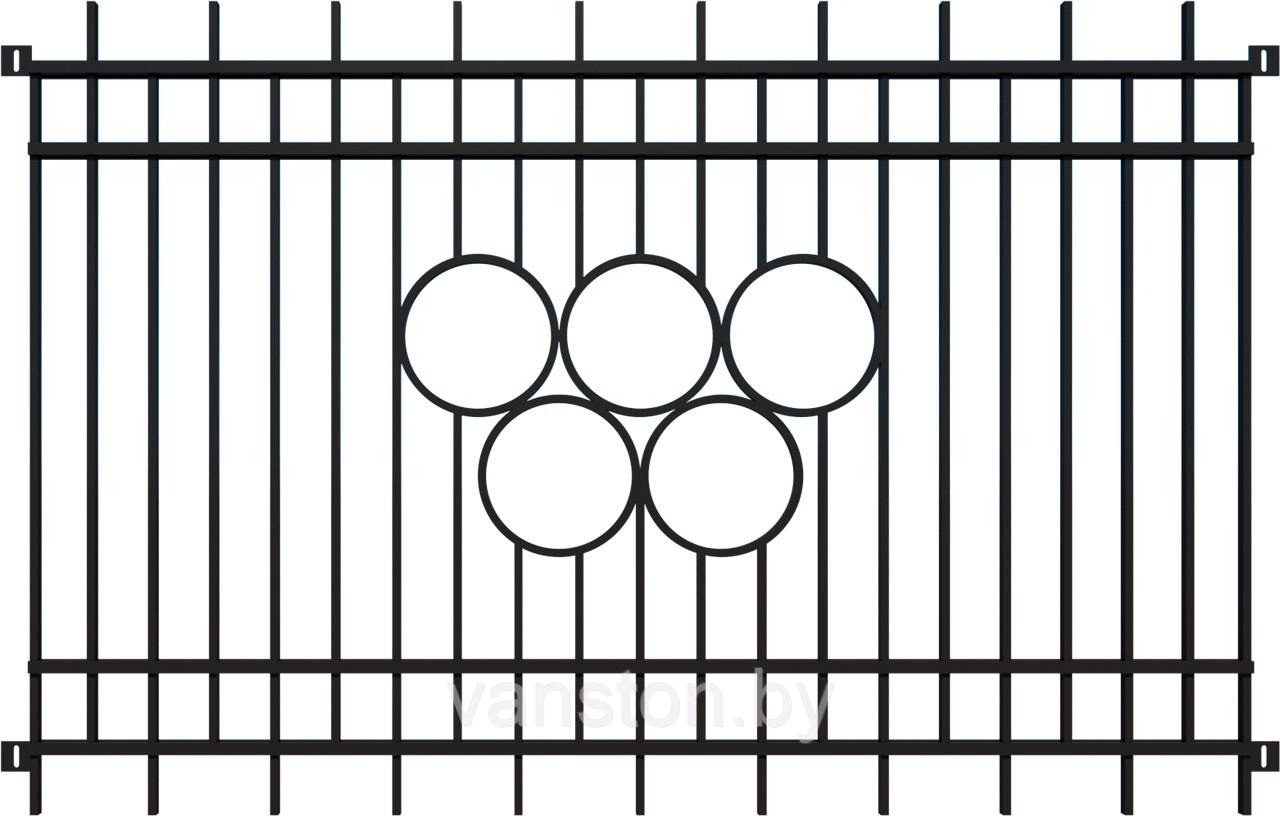 Забор металлический "Олимп", тип 6