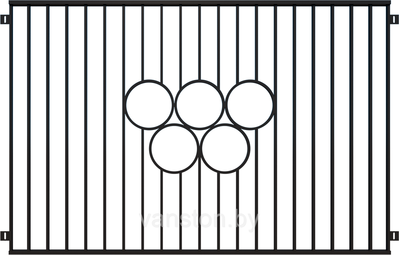 Забор металлический "Олимп", тип 12